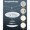 image:imageSunco Lighting 12 Pack 56 LED Disk Lights Flush Mount Ceiling Light Fixture Recessed 6000K Daylight Deluxe 100W Equivalent 15W 1050LM Dimmable Low Profile Surface Mount ETL12 Pack