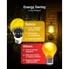 image:imageSunco Yellow Light Bulbs Outdoor A19 LED Bug Lights for Outside Dusk to Dawn 480 LM 9W 2000K Amber Glow Auto OnOff Photocell Sensor E26 Base for Porch Patio Deck Backyard UL 4 Pack2000k Amber Glow