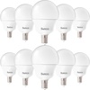 image:imageSunco 10 Pack E12 LED Bulbs Candelabra CRI92 5000K Daylight 5W Equivalent 40W 450 Lumens Small Edison Screw Base E12 NonDimmable Frosted Decorative G14 Globe Vanity Light Bulbs UL2700k Soft White