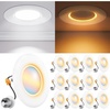 image:imageSunco 12 Pack 5CCT LED Recessed Lighting 4 Inch with Night Light 2700K3000K4000K5000K6000K Selectable Dimmable Lights 8W 770LM Damp Rated Retrofit Installation  ETL4 inch