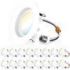 image:imageSunco 16 Pack 4 Inch LED Recessed Lights Retrofit Dimmable Can Lighting 660 LM 11W 40W Equivalent Selectable CCT 2700K3000K3500K4000K5000K Smooth Trim Damp Rated UL