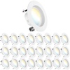 image:imageSunco 24 Pack 5CCT LED Recessed 4 Inch 3000K4000K5000K6000K6500K Selectable Dimmable Can Lights Smooth Trim 11W60W 660LM Damp Rated Retrofit Installation  UL Certified4 Inch