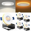 image:imageSunco 6 Inch LED Recessed Light with Night Light Canless Recessed Lighting 1500 LM 15W 150W Equivalent Selectable CCT 2700K3000K4000K5000K6000K Dimmable with Junction Box 4 PackWhite 5cct