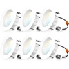 image:imageSunco 6 Pack 4 Inch LED Recessed Lights 11W 660LM Retrofit Downlight 5CCT 2700K5000K Indoor Dimmable Baffle Trim Damp Rated Ceiling Lighting for Kitchen Bathroom Bedroom Energy Star UL5 Cct in One 2700k  3000k  3500k  4000k  5000k