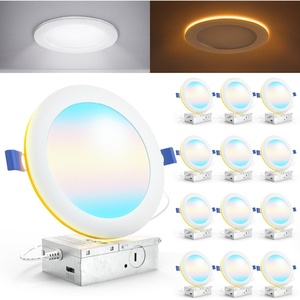 image:imageSunco 12 Pack 6 Inch LED Recessed Light with Night Light Canless Recessed Lighting 1500 LM 15W 150W Equivalent Selectable CCT 2700K3000K4000K5000K6000K Dimmable with Junction Box6 Inch