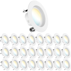 image:imageSunco 24 Pack 5CCT LED Recessed 4 Inch 3000K4000K5000K6000K6500K Selectable Dimmable Can Lights Smooth Trim 11W60W 660LM Damp Rated Retrofit Installation  UL Certified4 Inch