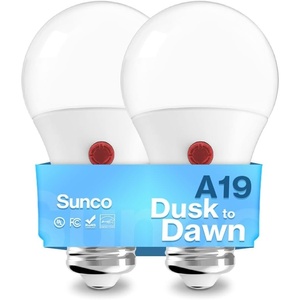 image:imageSunco 6 Pack Yellow Light Bulbs Outdoor A19 LED Bug Lights for Outside Dusk to Dawn 480 LM 9W 2000K Amber Glow Auto OnOff Photocell Sensor E26 Base for Porch Patio Deck Backyard ULWhite 27k