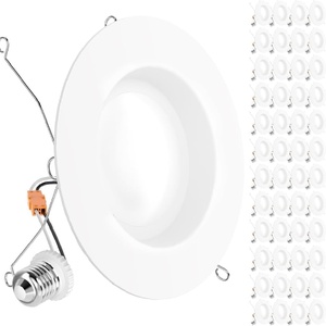image:imageSunco 96 Pack 5CCT Retrofit LED Recessed Lighting 6 Inch 2700K3000K3500K4000K5000K Selectable Dimmable Can Lights Smooth Trim 13W75W 965LM Damp Rated ULCertified6000K Daylight Deluxe