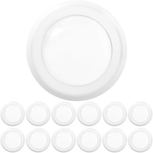 image:imageSunco Lighting 12 Pack 56 LED Disk Lights Flush Mount Ceiling Light Fixture Recessed 6000K Daylight Deluxe 100W Equivalent 15W 1050LM Dimmable Low Profile Surface Mount ETL12 Pack