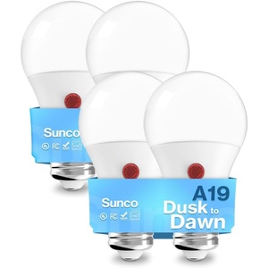image:imageSunco Yellow Light Bulbs Outdoor A19 LED Bug Lights for Outside Dusk to Dawn 480 LM 9W 2000K Amber Glow Auto OnOff Photocell Sensor E26 Base for Porch Patio Deck Backyard UL 4 Pack3000k Warm White