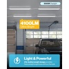 image:imageSunco LED Black Hanging Workshop Garage Shop Light 4FT Plug in Linkable Utility Fixture 4000K Cool White 40W260W 4100 LM Integrated T8 Pull Chain ETL