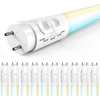 image:imageSunco 10 Pack T8 LED Bulbs 4 Foot LED Fluorescent Tube Replacement 4ft LED Tube Light Ballast Bypass 18W 2200 LM Selectable CCT 3000K3500K4000K5000K6000K Single Ended Power Frosted Lens UL5 Cct in One 3000k  3500k  4000k  5000k  6000k