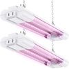 image:imageSunco 1ft Grow Light LED 10W Full Spectrum for Seed Starting Seedling Indoor Plants Plug in Suspended Fixture Link Up to 16 Inline Switch ETL 2 Pack1ft