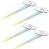 image:imageSunco 4ft LED Shop Light Hardwired Garage Lights for Workshop Wraparound 8200 Lumens Surface Mount Selectable Features 50W60W70W 3000K4000K5000K ETL 4 PackWhite