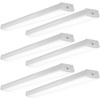 image:imageSunco 6 Pack LED Garage Ceiling Lights Wraparound Fixture 4FTLinkable Shop Light 3500 LM 40W300W 5000K Daylight Hardwired Surface Mount Utility Workshop Light ETLWhite 6k