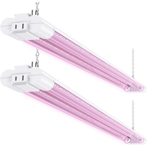 image:imageSunco 1ft Grow Light LED 10W Full Spectrum for Seed Starting Seedling Indoor Plants Plug in Suspended Fixture Link Up to 16 Inline Switch ETL 2 Pack3ft