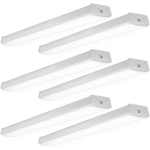 image:imageSunco 6 Pack LED Garage Ceiling Lights Wraparound Fixture 4FTLinkable Shop Light 3500 LM 40W300W 5000K Daylight Hardwired Surface Mount Utility Workshop Light ETLWhite 5k