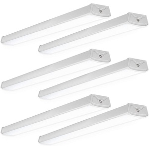 image:imageSunco 6 Pack LED Garage Ceiling Lights Wraparound Fixture 4FTLinkable Shop Light 3500 LM 40W300W 5000K Daylight Hardwired Surface Mount Utility Workshop Light ETLWhite 6k
