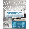image:imageSunco 10 Pack T8 LED Bulbs 4 Foot 48 Inch Tube Light Bulb Fluorescent Replacement SingleDouble Ended Hybrid Type AB 2400 LM 20W Selectable CCT 3000K3500K4000K5000K6000K Clear Lens ETL6000k Daylight Deluxe