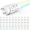 image:imageSunco 10 Pack T8 LED Bulbs 4 Foot 48 Inch Tube Light Bulb Fluorescent Replacement SingleDouble Ended Hybrid Type AB 2400 LM 20W Selectable CCT 3000K3500K4000K5000K6000K Clear Lens ETL5 Cct in One 3000k  3500k  4000k  5000k  6000k
