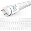 image:imageSunco 10 Pack T8 LED Bulbs 4 Foot 48 Inch Tube Light Bulb Fluorescent Replacement SingleDouble Ended Hybrid Type AB 2400 LM 20W Selectable CCT 3000K3500K4000K5000K6000K Clear Lens ETL6000k Daylight Deluxe