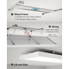 image:imageSunco 1x4 LED Flat Panel Light Dual Selectable CCT 3500K4000K5000K amp Selectable Wattage 30W40W46W 5700LM 010V Dimming Matte White Drop Ceiling Fixture  ETL DLC 4 Pack