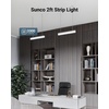 image:imageSunco 2FT LED Shop Light Strip Lights for Garage Ceilings 2000 LM Selectable Features 15W20W25W 3500K4000K5000K Dimmable 010V Hardwired UL 4 Pack