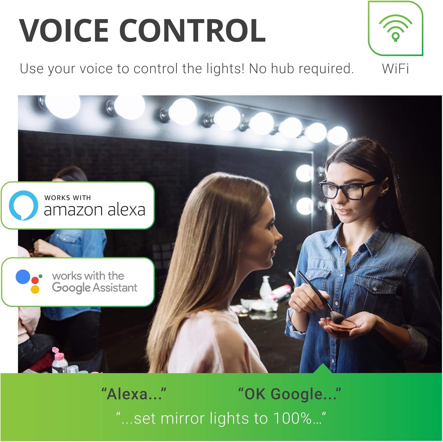 image:imageSunco Smart Globe Bulbs G25 LED Alexa Compatible LED Decorative Round Vanity Bulbs 5W Color Changing RGBCW Dimmable WiFi Vanity Smart Bulbs for Amazon Alexa Google Assistant 2 Pack