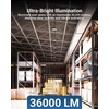 image:imageSunco High Bay LED Shop Light with Motion Sensor for Garage or Workshops 240W 36000 Lumens 5000K Daylight Dimmable 010V IP65 Waterproof ULDLC 4 Pack
