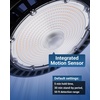 image:imageSunco High Bay LED Shop Light with Motion Sensor for Garage or Workshops 240W 36000 Lumens 5000K Daylight Dimmable 010V IP65 Waterproof ULDLC 4 Pack