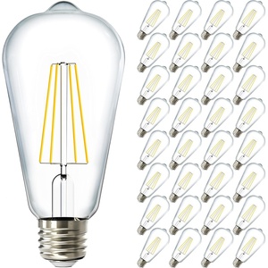 image:image32 Pack Edison Bulbs LED ST64 Clear Vintage Filament Waterproof Bulb 800 LM 85W 60W Equivalent ST19 3000K Warm White E26 Medium Base Decorative Dimmable UL4000k Cool White