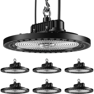 image:imageSunco 6 Pack UFO LED High Bay Lights Commercial Bay Lighting Shop Light Selectable Features 80W120W160W200W 4000K5000K6000K 31000 LM Dimmable 010V Wet Rated UL