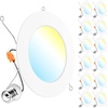 image:imageSunco 12 Pack Retrofit LED Recessed Lighting 6 Inch Can Lights for Ceiling 1200 LM 15W Selectable CCT 2700K3000K4000K5000K6000K Dimmable Ultra Thin Flat Light Fixture UL5 CCT in One 2700K  3000K  4000K  5000K  6000K