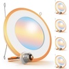 image:imageSunco 6 Inch Can Lights for Ceiling LED Flat Recessed Lighting with Night Light Retrofit Downlight 1200 LM 13W Selectable CCT 2700K3000K4000K5000K6000K Dimmable UL 4 Pack4 Pack