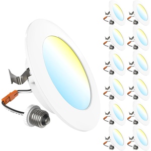 image:imageSunco 12 Pack Retrofit LED Recessed Lighting 6 Inch Can Lights for Ceiling 1200 LM 15W Selectable CCT 2700K3000K4000K5000K6000K Dimmable Ultra Thin Flat Light Fixture UL5 CCT in One 2700K  3000K  4000K  5000K  6000K