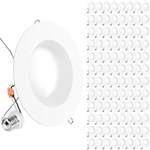 image:imageSunco 6 Inch LED Recessed Light Retrofit Downlight Can Lights for Ceiling Baffle Trim 1050 LM 13W 75W Equivalent 5000K Daylight Dimmable Damp Rated UL 4 Pack3000K Warm White