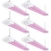 image:imageSunco 6 Pack 2FT LED Grow Light 20W Full Spectrum for Seed Starting and Seedling Indoor Plants Linkable Plugin Suspended Fixture Link up to 8 Inline Switch Slim Style ETL