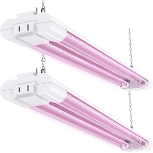 image:imageSunco 2ft Grow Light LED 20W Full Spectrum for Seed Starting Seedling Indoor Plants Plug in Suspended Fixture Link Up to 8 Inline Switch ETL 2 Pack