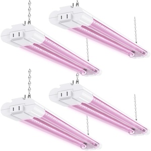 image:imageSunco 2ft Grow Light LED 20W Full Spectrum for Seed Starting Seedling Indoor Plants Plug in Suspended Fixture Link Up to 8 Inline Switch ETL 4 Pack