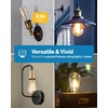 image:image24 Pack Edison Bulbs LED ST64 Clear Vintage Filament Waterproof Bulb 800 LM 8W 60W Equivalent ST19 3000K Warm White E26 Medium Base Decorative Dimmable ULWhite 4k