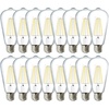 image:image24 Pack Edison Bulbs LED ST64 Clear Vintage Filament Waterproof Bulb 800 LM 8W 60W Equivalent ST19 3000K Warm White E26 Medium Base Decorative Dimmable ULWhite 4k