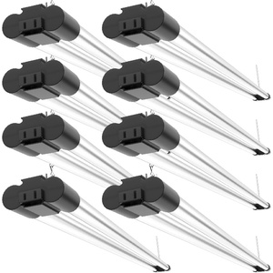 image:imageSunco 8 Pack LED Shop Lights for Workshop 4FT Linkable Garage Lighting 4500 LM 40W 150W Equivalent 6000K Daylight Deluxe Surface  Suspension Mount 48 Inch Integrated Fixture Black