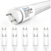 image:imageSunco 50 Pack 2ft LED T8 Frosted Glass Tube for Replacement Fluorescent Commercial Work Office Hallway Warehouse Type B 10W 1200 Lumens 5000K Daylight NonDimmable 100277V 50000 Hour Lifetime10 Count Pack of 1