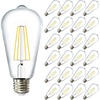 image:imageDusk to Dawn LED Outdoor Lights Bulb ST64 Edison Style Automatic Light Sensing Bulbs 800 LM 7W 60W Equivalent 3000K Warm White E26 Base UL 2 Pack24 Count Pack of 1