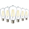 image:imageDusk to Dawn LED Outdoor Lights Bulb ST64 Edison Style Automatic Light Sensing Bulbs 800 LM 7W 60W Equivalent 3000K Warm White E26 Base UL 2 Pack6 Count Pack of 1