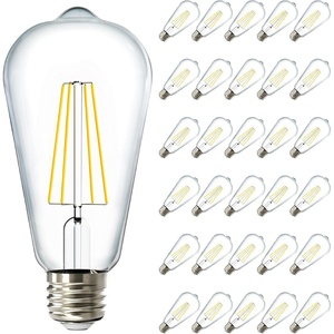 image:imageDusk to Dawn LED Outdoor Lights Bulb ST64 Edison Style Automatic Light Sensing Bulbs 800 LM 7W 60W Equivalent 3000K Warm White E26 Base UL 2 Pack30 Count Pack of 1