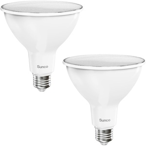 image:imageSunco 2 Pack Exterior Flood Light Bulbs LED PAR38 Waterproof 1050 LM 13W 100W Equivalent 5000K Daylight Wet Rated Dimmable E26 Base for Backyard Landscape Porch Garage Yard UL5000k Daylight