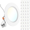 image:imageSunco 6 Pack 6 Inch LED Recessed Light Retrofit Can Lights for Ceiling 1700 LM High Brightness Selectable CCT 2700K3000K4000K5000K6000K 17W120W Dimmable Baffle Trim Damp Rated ULWhite