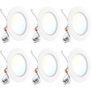 image:imageSunco 6 Pack 6 Inch LED Recessed Light Retrofit Can Lights for Ceiling 1700 LM High Brightness Selectable CCT 2700K3000K4000K5000K6000K 17W120W Dimmable Baffle Trim Damp Rated ULWhite
