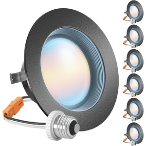 image:imageSunco 6 Pack 6 Inch LED Recessed Light Retrofit Can Lights for Ceiling 1700 LM High Brightness Selectable CCT 2700K3000K4000K5000K6000K 17W120W Dimmable Baffle Trim Damp Rated ULBlack